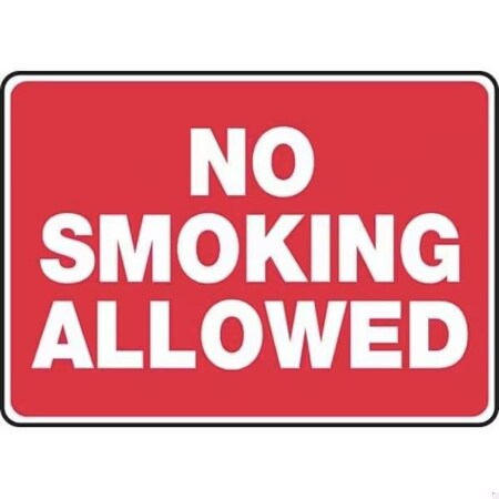 Accuform SAFETY SIGN NO SMOKING ALLOWED 7 X 10 MSMK489VS